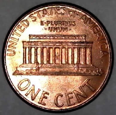 1994-P-Lincoln-Memorial-Cent-With-Broken-Die-Post-In-Top-